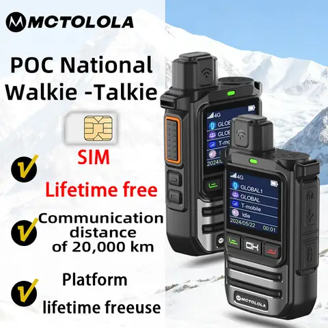 MOTOLOLA (Can Be Equipped With a Lifetime Free SIM Card) Global 4G POC Walkie Talkie, With Long-Term Voice Encryption Function