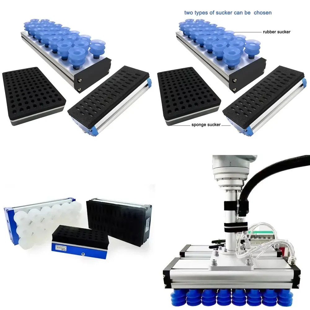 Professional Industrial Arm Pneumatic Vacuum Generator Suction Cups for Palletizing
Professional Industrial Arm Pneumatic Vacuum Generator Suction Cups for Palletizing