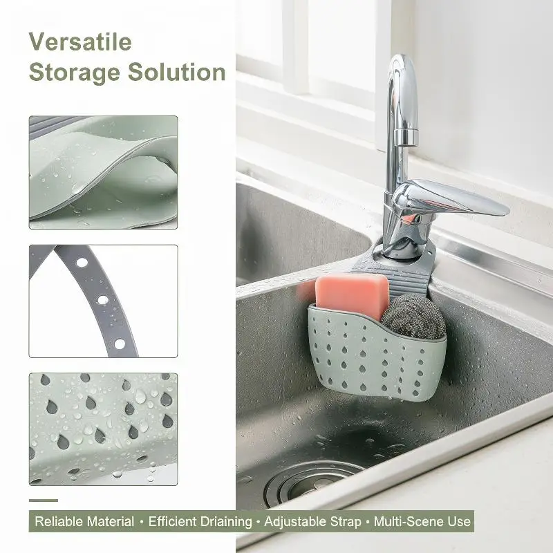 Functional Sink Hanging Basket with Drainage Holes Best Choice for Kitchen Sponge and Cloth Storage
Functional Sink Hanging Basket with Drainage Holes Best Choice for Kitchen Sponge and Cloth Storage