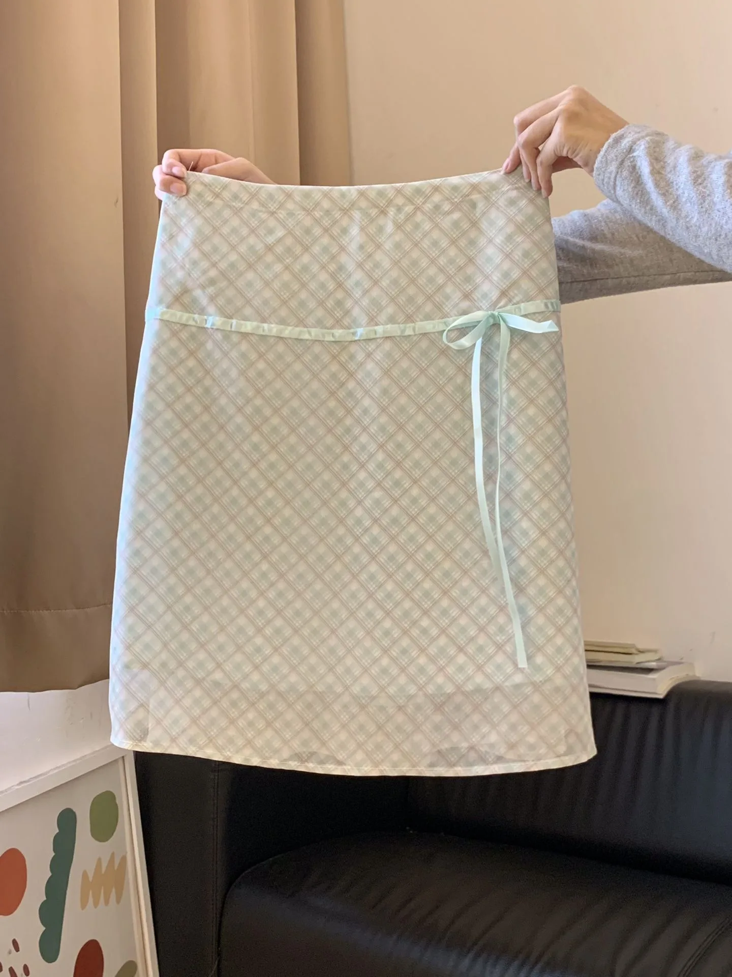 Mint Green Plaid Knot High Waist Skirt Women's A-Line Multi-Layered Versatile Short Skirt Commute Korean Style
Mint Green Plaid Knot High Waist Skirt Women's A-Line Multi-Layered Versatile Short Skirt Commute Korean Style
