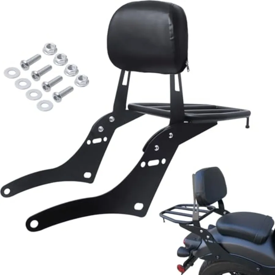 Съемная пассажирская спинка и багажник, аксессуар для Honda Rebel CMX300 CMX500 2017UP, мотоцикл Sissy Bar с задней частью Ba
Съемная пассажирская спинка и багажник, аксессуар для Honda Rebel CMX300 CMX500 2017UP, мотоцикл Sissy Bar с задней частью Ba