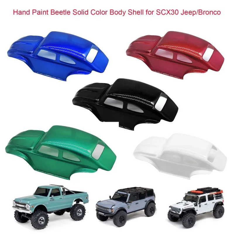 Hand Spray Monochrome Car Shell Beetle Replacement Car Shell Remote Control Model Car Accessories for Axial 1/30 SCX30 K10
Hand Spray Monochrome Car Shell Beetle Replacement Car Shell Remote Control Model Car Accessories for Axial 1/30 SCX30 K10