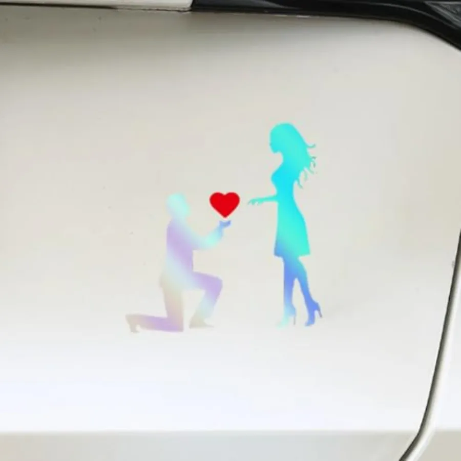 Kneel on One Knee Marriage Proposal Car Sticker 5.43in x 5.63in Romantic Couple Vinyl Decal for Wedding Car Window Bumper Water
Kneel on One Knee Marriage Proposal Car Sticker 5.43in x 5.63in Romantic Couple Vinyl Decal for Wedding Car Window Bumper Water