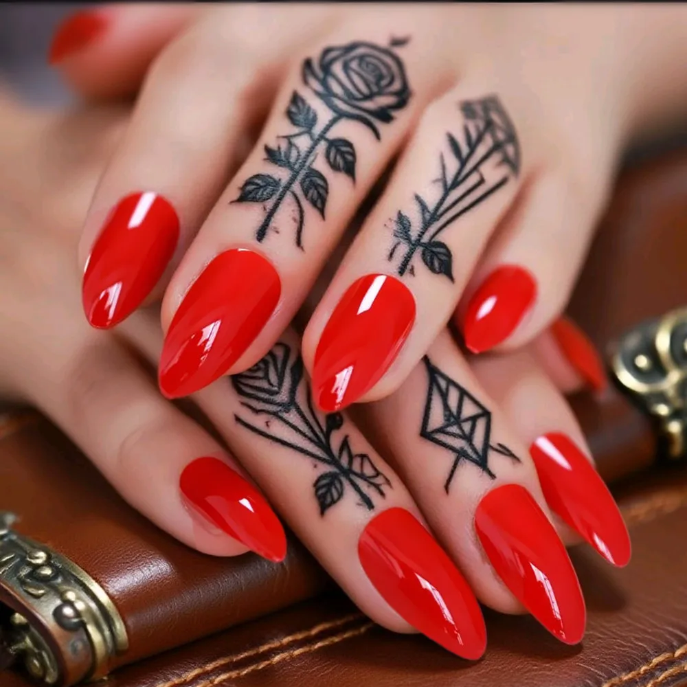 Glossy Red Short Stiletto False Nail With Glue Sticker DIY Girl Fingertips For Gluing Manicure Acrylic Press On Fake Nail Tip
Glossy Red Short Stiletto False Nail With Glue Sticker DIY Girl Fingertips For Gluing Manicure Acrylic Press On Fake Nail Tip