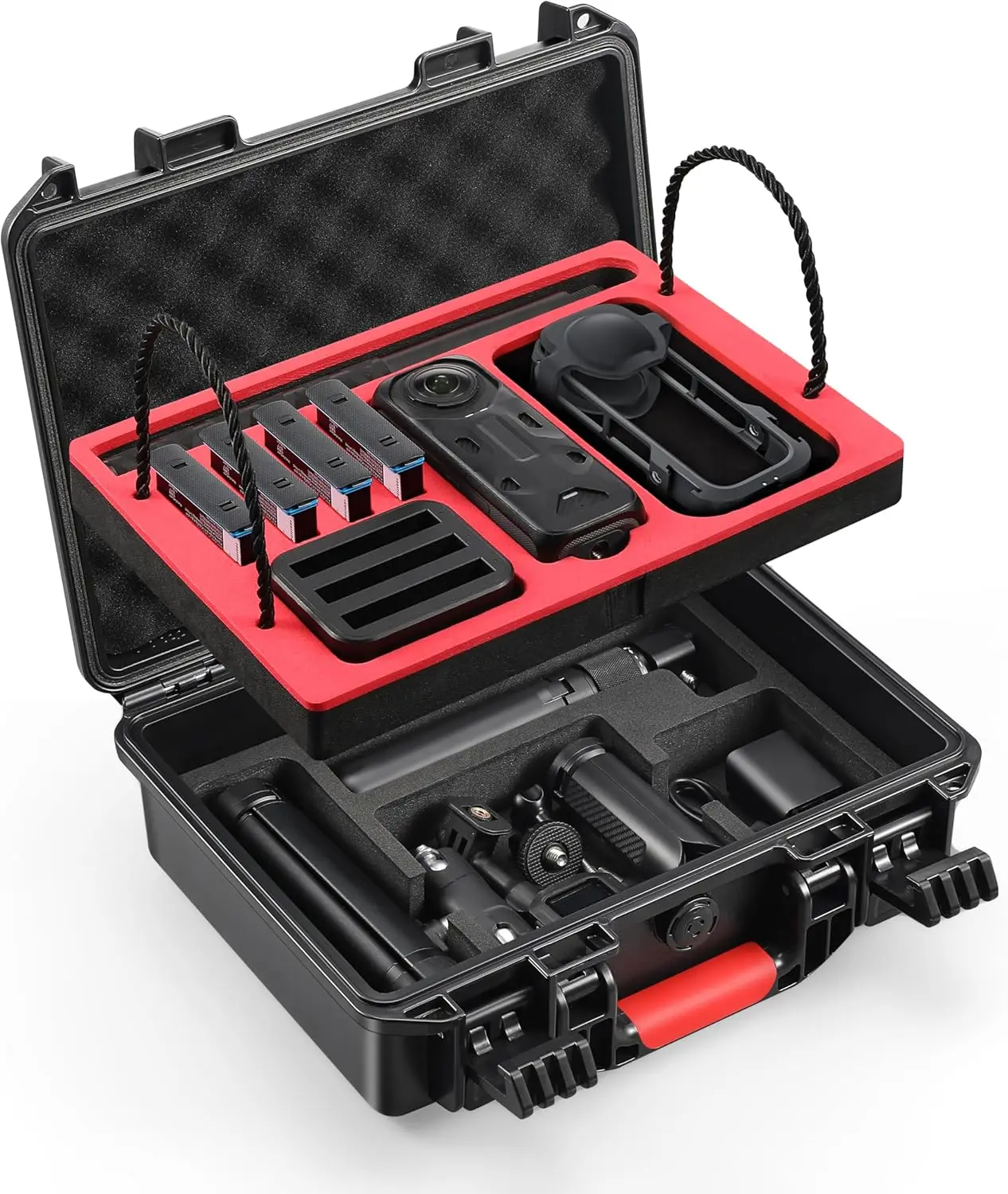 Carrying Case for Insta360 X4, Waterproof Hard Travel Case with Dual Layer, Shockproof, Large Capacity, Holds Charging Hub, Bull
Carrying Case for Insta360 X4, Waterproof Hard Travel Case with Dual Layer, Shockproof, Large Capacity, Holds Charging Hub, Bull