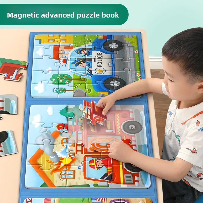Magnetic Puzzles Portable Book Vehicle Ocean Dinosaur Jigsaw Montessori Early Education With Magnet Boys Girls Toys For Children
Magnetic Puzzles Portable Book Vehicle Ocean Dinosaur Jigsaw Montessori Early Education With Magnet Boys Girls Toys For Children