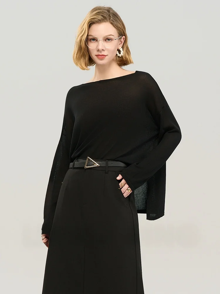 Loose Fit Long Sve Knitted T-irt Acetate Cotton Base Layer Top Slimming Drapey Sle Women's Faion Spring Season
Loose Fit Long Sve Knitted T-irt Acetate Cotton Base Layer Top Slimming Drapey Sle Women's Faion Spring Season