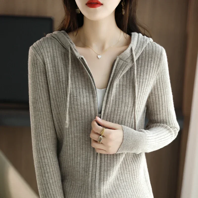 Winter Hooded Sweater Cardigan Women Autumn New Pattern Hoodie Solid Color Loose Casual Knitted Long Sleeve Top Sweatshirt
Winter Hooded Sweater Cardigan Women Autumn New Pattern Hoodie Solid Color Loose Casual Knitted Long Sleeve Top Sweatshirt