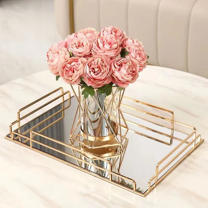 Hot Sale Hotel Restaurant Service Tray with Metal +Glass Modern Decor Gold Large Tray Dinner Plate Storage Tray
Hot Sale Hotel Restaurant Service Tray with Metal +Glass Modern Decor Gold Large Tray Dinner Plate Storage Tray