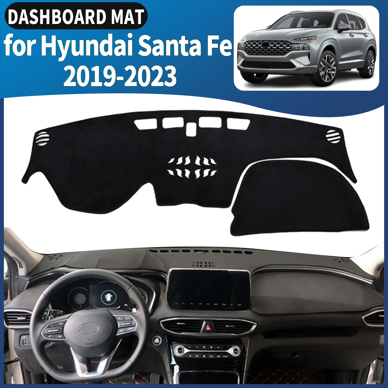 fit for Hyundai Santa Fe Santafe 2019 2020-2023 Dashmat Dashboard Cover Pad DashMat Sunshade Car Accessories Protective Carpet
fit for Hyundai Santa Fe Santafe 2019 2020-2023 Dashmat Dashboard Cover Pad DashMat Sunshade Car Accessories Protective Carpet