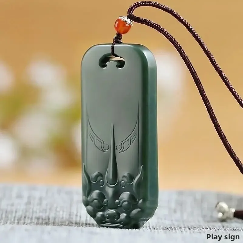 Hetian Jade Lucky Brave Jade Pendant Men's and Women's Nothing Necklace Charms Blessing Wealth Fortune Brave Beast Face Pendant
Hetian Jade Lucky Brave Jade Pendant Men's and Women's Nothing Necklace Charms Blessing Wealth Fortune Brave Beast Face Pendant