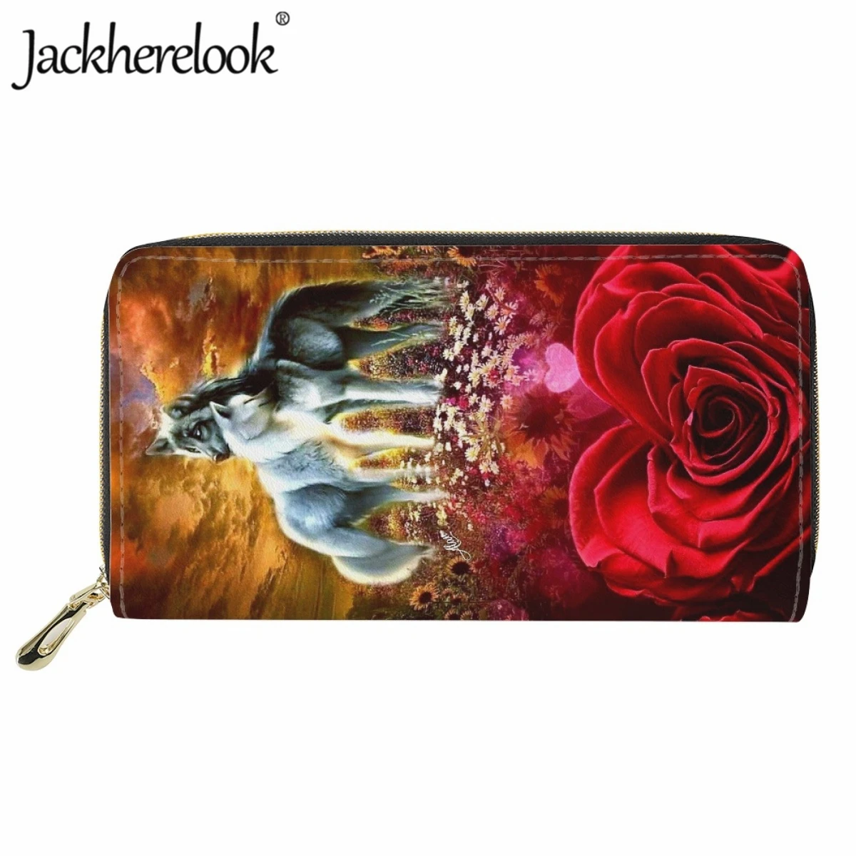 Jackherelook Valentine's Day Present Ladies Luxury Leather Wallet Fashion Rose Wolf Pattern Purse Casual Trendy Long Money Bag
Jackherelook Valentine's Day Present Ladies Luxury Leather Wallet Fashion Rose Wolf Pattern Purse Casual Trendy Long Money Bag