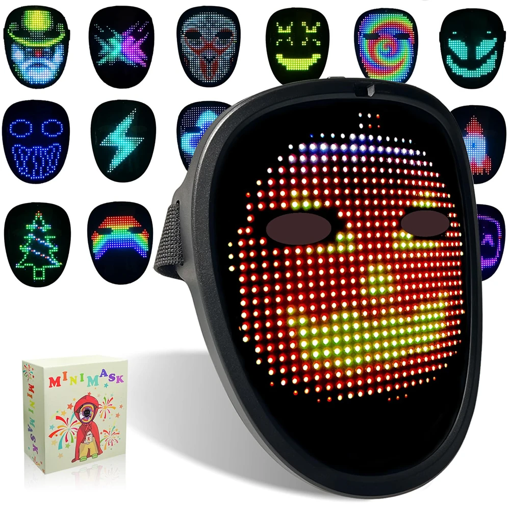 Детская LED-маска с датчиком жестов, светящаяся маска для детей на Хэллоуин, Рождество, костюмированные вечеринки, дни рождения и праздники
Детская LED-маска с датчиком жестов, светящаяся маска для детей на Хэллоуин, Рождество, костюмированные вечеринки, дни рождения и праздники