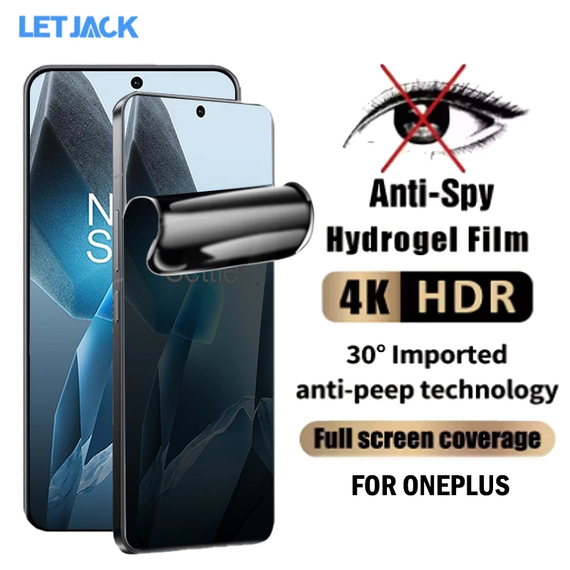 Anti Spy Hydrogel Film for OnePlus 13 12 11 10 9 Pro 13T 12R 11R Curved Privacy Screen Protector for Ace 5 3 2 Pro Not Glass
Anti Spy Hydrogel Film for OnePlus 13 12 11 10 9 Pro 13T 12R 11R Curved Privacy Screen Protector for Ace 5 3 2 Pro Not Glass
