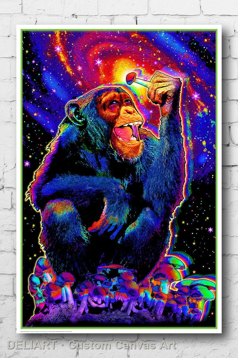 MONKEY MUSHROOM - TRIPPY BLACKLIGHT Canvas Poster Custom Size Available Room Decoration Home Decor Wall Art
MONKEY MUSHROOM - TRIPPY BLACKLIGHT Canvas Poster Custom Size Available Room Decoration Home Decor Wall Art