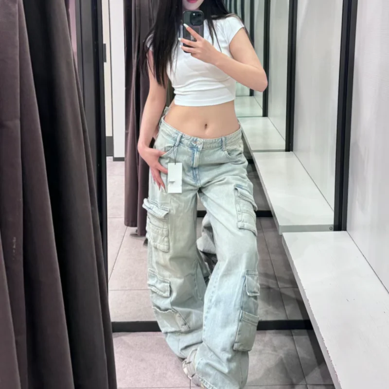 Tall Women's American Retro Workwear Sle Mid-Waist Jeans Floor-Length Pants 3607032 407 Spring 2024 Ladies Premium Denim
Tall Women's American Retro Workwear Sle Mid-Waist Jeans Floor-Length Pants 3607032 407 Spring 2024 Ladies Premium Denim