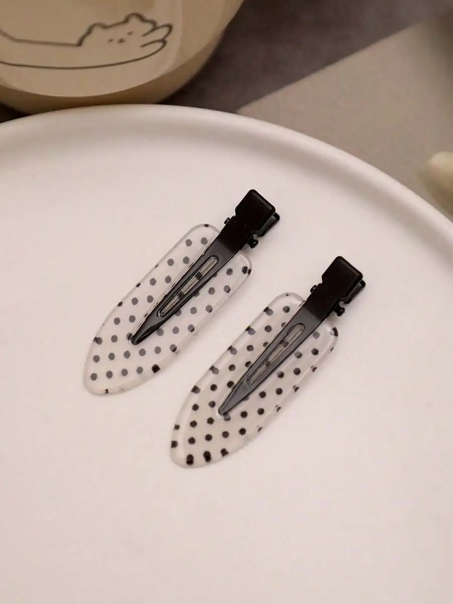 4pcs Black And White Polka Dot Acetate Hair Clips For Women Oval Barrettes Daily Wear Accessories
4pcs Black And White Polka Dot Acetate Hair Clips For Women Oval Barrettes Daily Wear Accessories