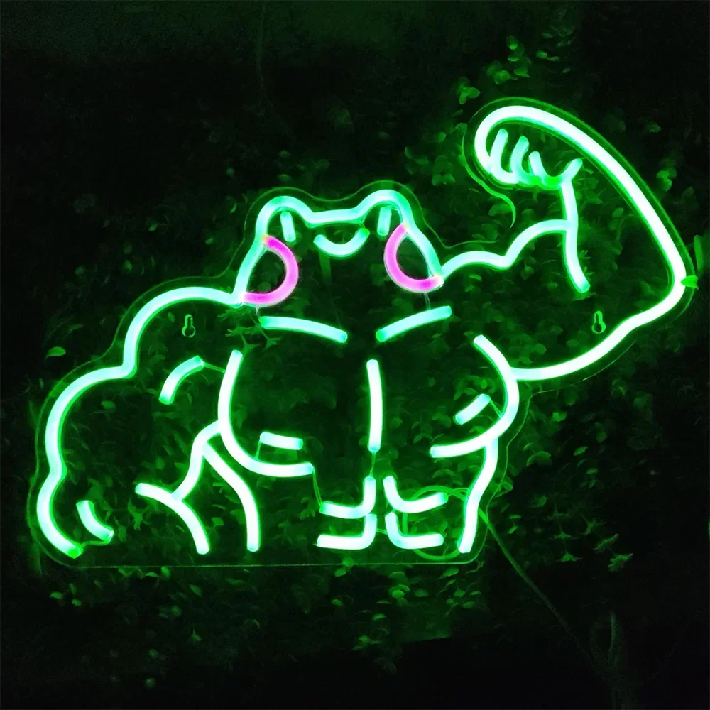 Muscle Frog LED Neon Sign USB Dimmable Neon Light Sign for Gym Gameroom Bedroom Bar Livingroom Birthday Party Gift Wall Decor
Muscle Frog LED Neon Sign USB Dimmable Neon Light Sign for Gym Gameroom Bedroom Bar Livingroom Birthday Party Gift Wall Decor