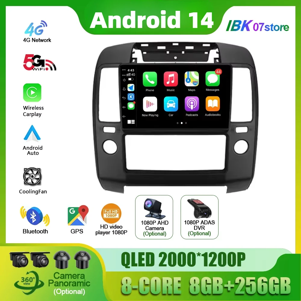 Car Radio Android 14 Multimedia Video 4G GPS For Nissan Navara 3 D40 2004-2010 Navigation Wireless CarPlay Touch Screen Stereo
Car Radio Android 14 Multimedia Video 4G GPS For Nissan Navara 3 D40 2004-2010 Navigation Wireless CarPlay Touch Screen Stereo