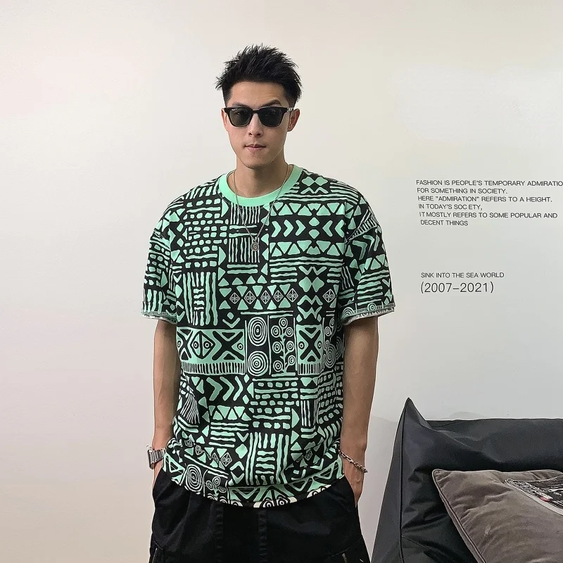 Short Men's Printed Sleeve T-Shirts Summer Youth Hip Hop Pullover Tops y2k Clothes Men Clothing Loose All-Match Crew Neck Top
Short Men's Printed Sleeve T-Shirts Summer Youth Hip Hop Pullover Tops y2k Clothes Men Clothing Loose All-Match Crew Neck Top