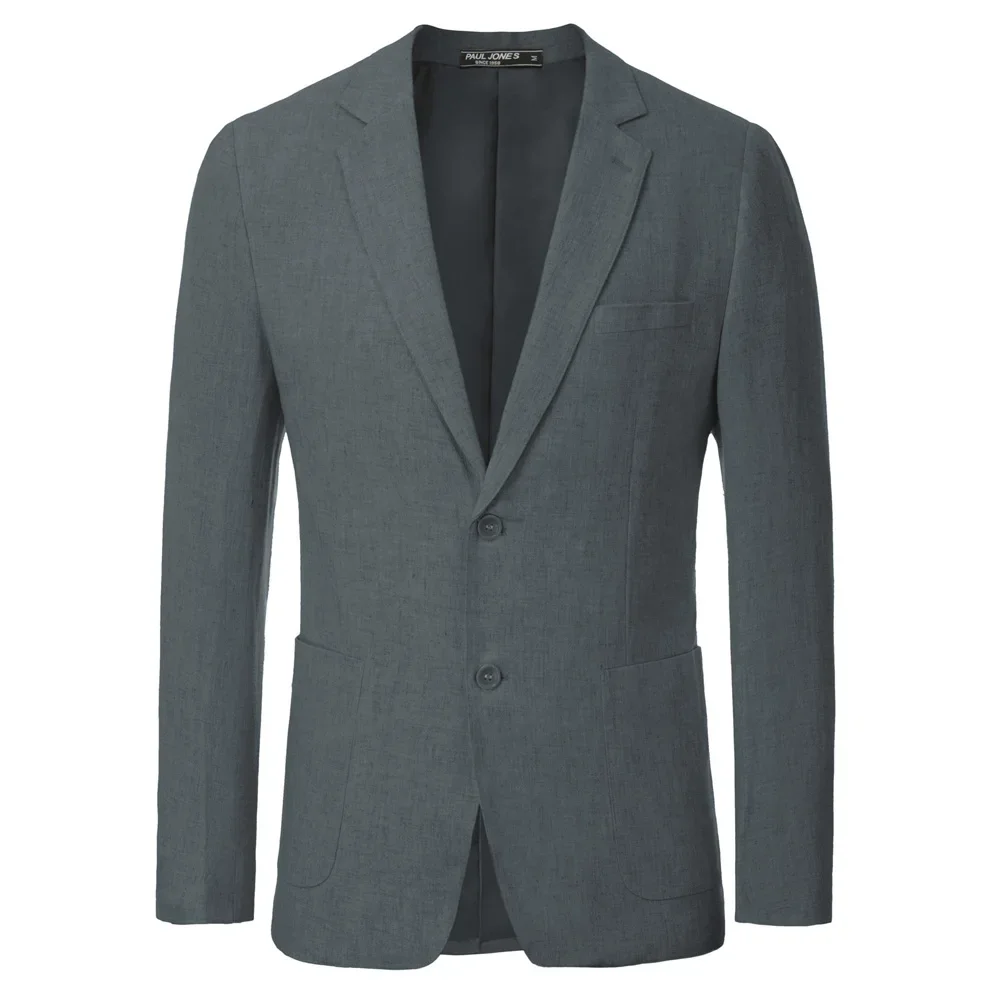 PJ Men's Two-Button Blazer Coat With Pockets Breathable Notch Lapel Stylish Men's Suit Top With Open Left Chest Pocket
PJ Men's Two-Button Blazer Coat With Pockets Breathable Notch Lapel Stylish Men's Suit Top With Open Left Chest Pocket