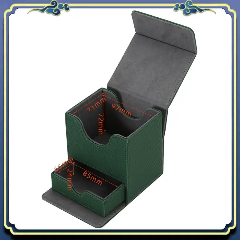 Portable Card Storage Box With Dice Tray Collectible Card Case For Gathering Game Sleeved Cards Durable Easy Install Black+Gray
Portable Card Storage Box With Dice Tray Collectible Card Case For Gathering Game Sleeved Cards Durable Easy Install Black+Gray