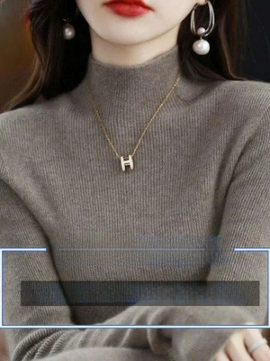 2026 New Women's Soft Thickened Woolen Knitted Sweater Half High Collar Spring Tight Fit Pure Color Inner Wear Commute Style
2026 New Women's Soft Thickened Woolen Knitted Sweater Half High Collar Spring Tight Fit Pure Color Inner Wear Commute Style
