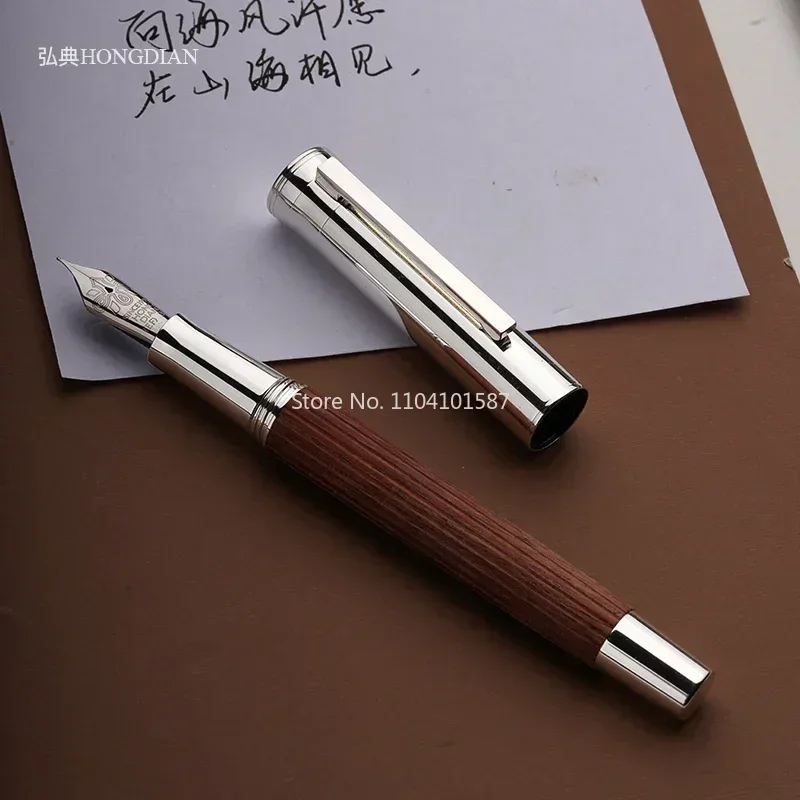 New New Retro Hongdian 1866 Balck Wood Fountain Pen Soft Elastic 35# Nib Writing Ink Pen School Office Supplies Gift Pens
New New Retro Hongdian 1866 Balck Wood Fountain Pen Soft Elastic 35# Nib Writing Ink Pen School Office Supplies Gift Pens
