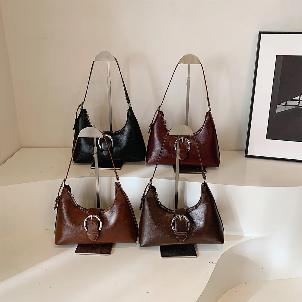 Punk Style Women's Vintage Shoulder Bag PU Leather Handbag with Inner Pocket Buckle Design Crossbody Bag Solid Versatile Satchel
Punk Style Women's Vintage Shoulder Bag PU Leather Handbag with Inner Pocket Buckle Design Crossbody Bag Solid Versatile Satchel