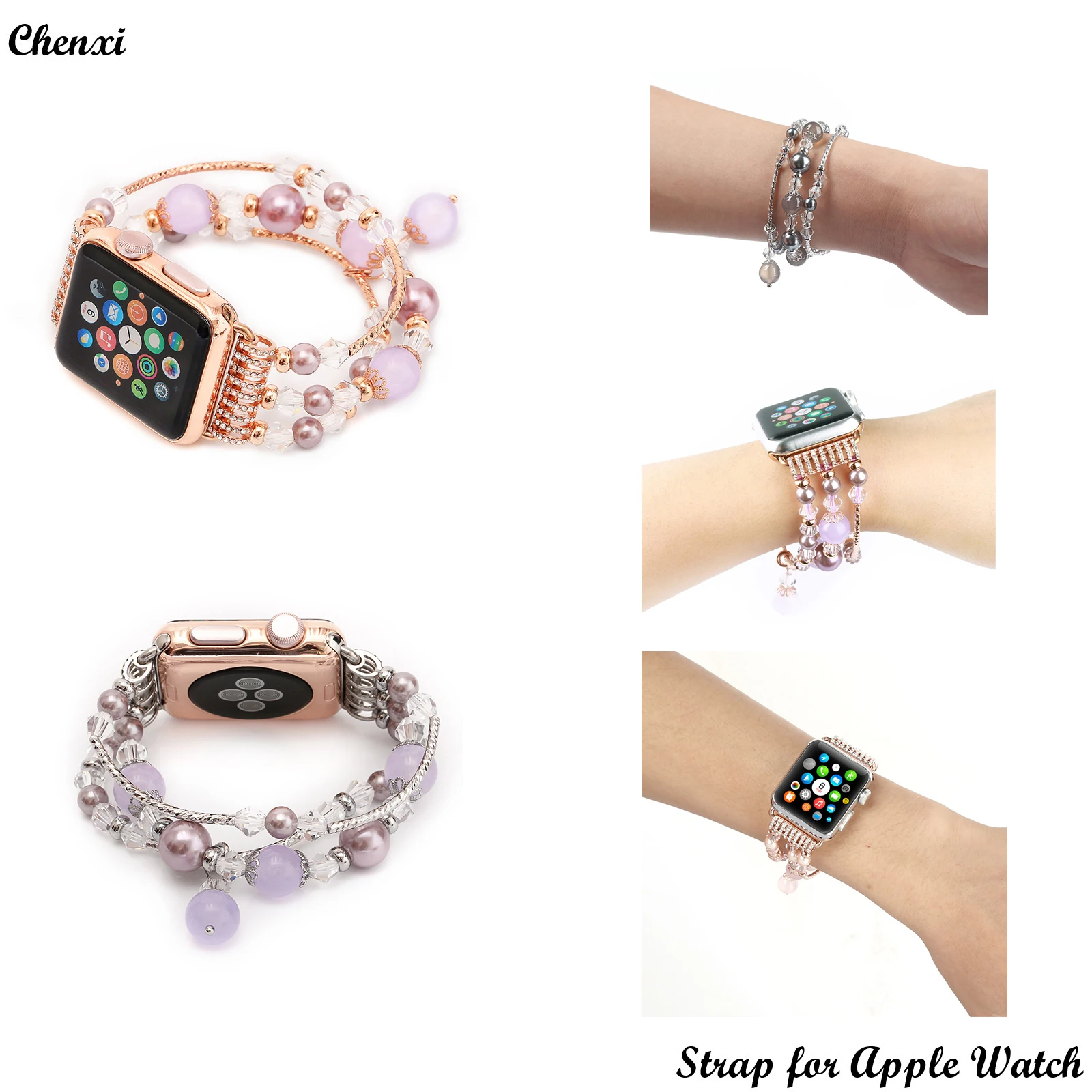 Jewelry Strap for Apple Watch Band DIY Bracelet Strap for Iwatch87654321SE Ultra Elastic Pearl38 40 41 42 44 45mm Women Wrist
Jewelry Strap for Apple Watch Band DIY Bracelet Strap for Iwatch87654321SE Ultra Elastic Pearl38 40 41 42 44 45mm Women Wrist