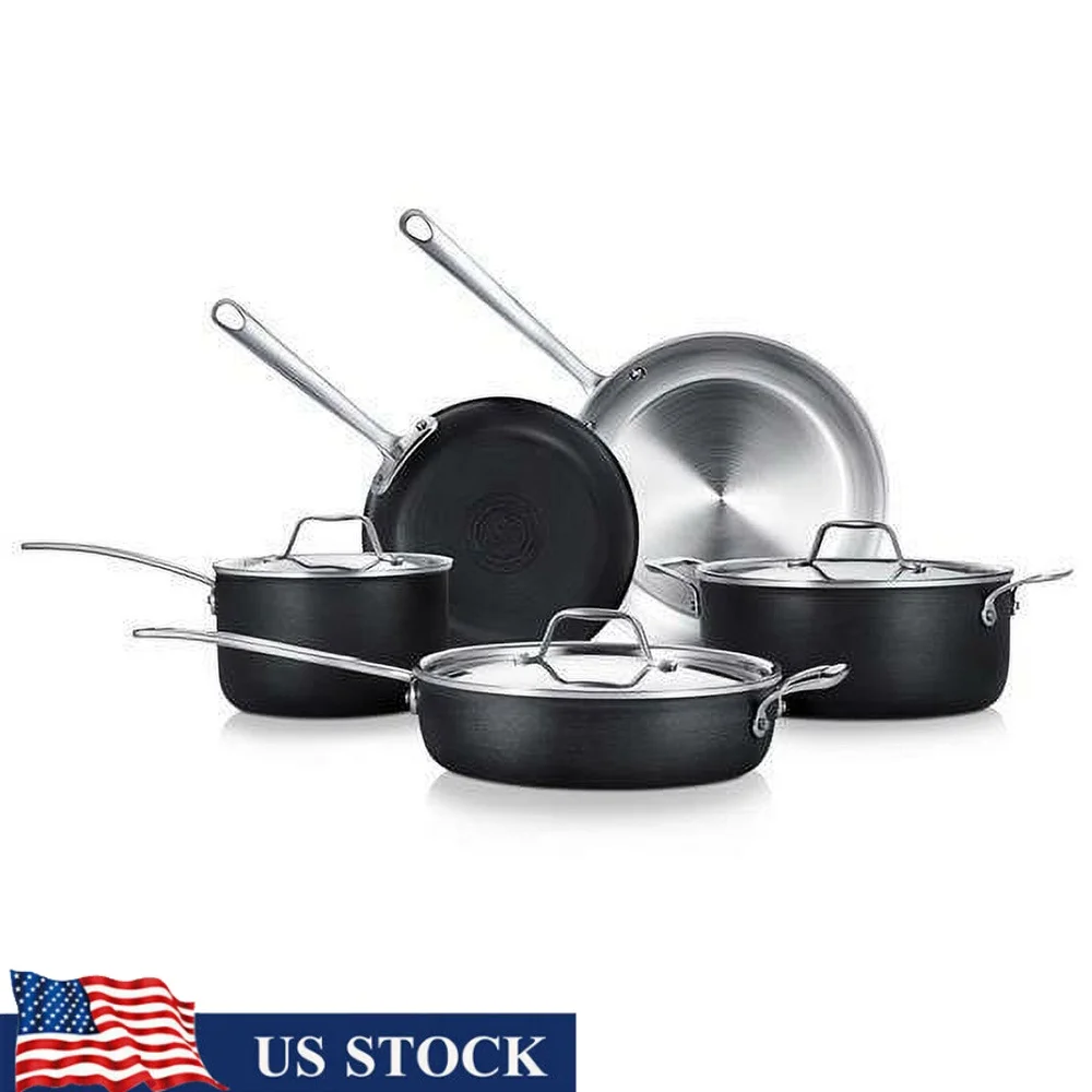 8 Piece Cookware Set Stainless Steel 4-Ply Pots Pans Induction Compatible Cookware Cookware Set with Cast Stainless Steel Handle
8 Piece Cookware Set Stainless Steel 4-Ply Pots Pans Induction Compatible Cookware Cookware Set with Cast Stainless Steel Handle
