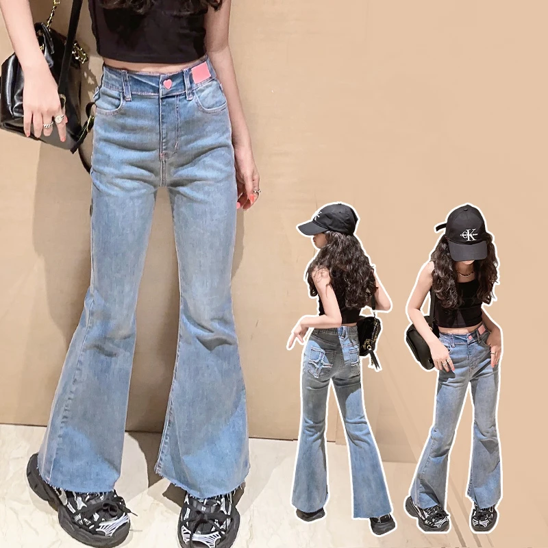 Hot Sale Spring and Autumn New Big Girl Fashionable Slim Fit Jeans Flare Denim Pants High Waist Children's Denim Trousers 4-14 Y
Hot Sale Spring and Autumn New Big Girl Fashionable Slim Fit Jeans Flare Denim Pants High Waist Children's Denim Trousers 4-14 Y