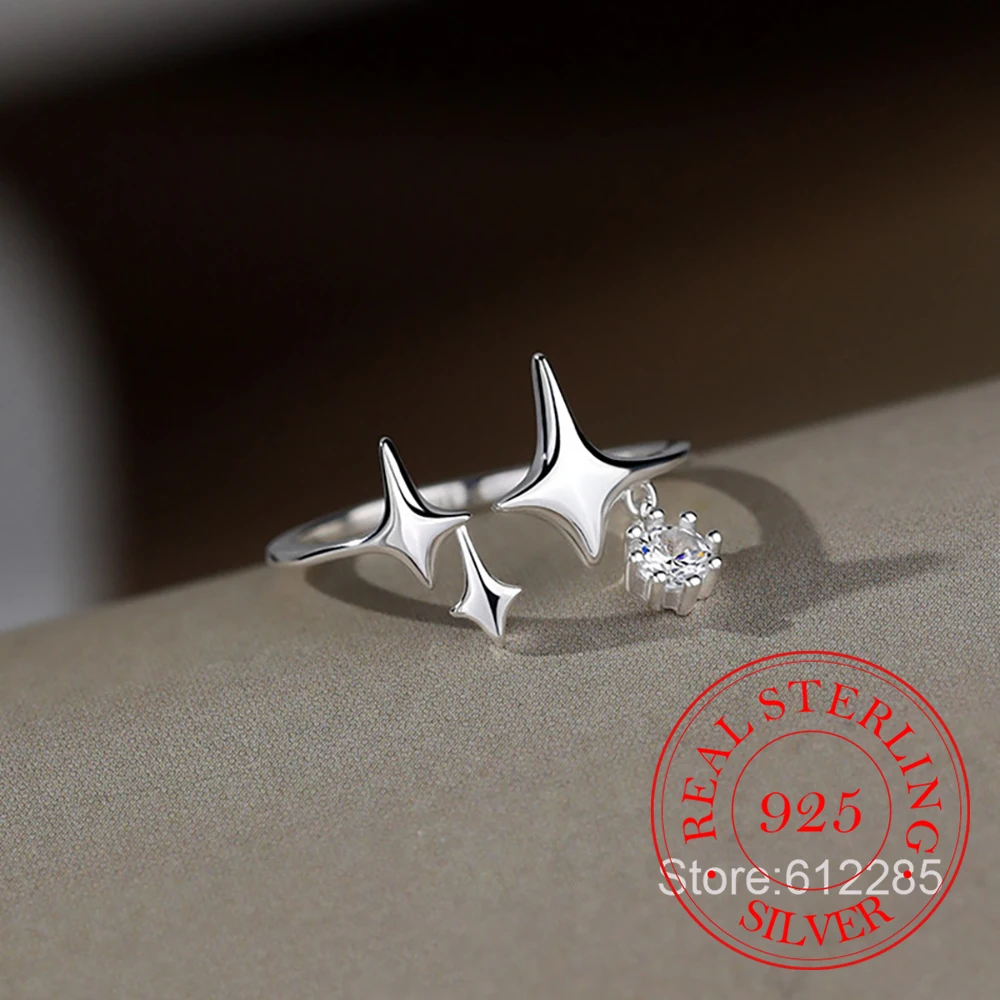 925 Sterling Silver Jewelry Zircon Crystal Tetragram Star Finger Rings for Women Wedding Party Jewelry For Girls Friend Gift
925 Sterling Silver Jewelry Zircon Crystal Tetragram Star Finger Rings for Women Wedding Party Jewelry For Girls Friend Gift