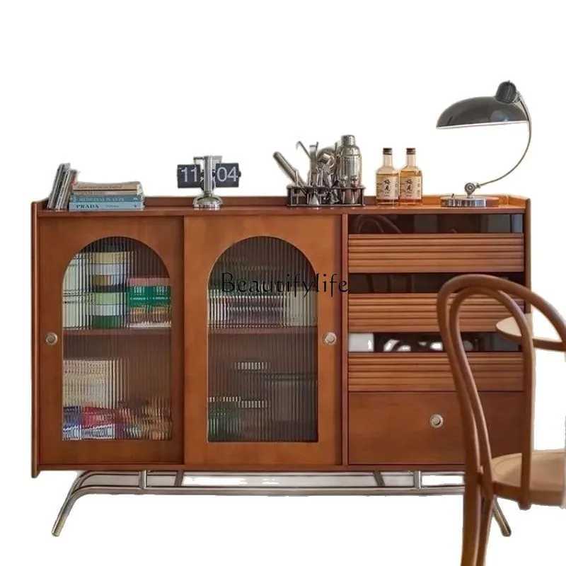 Edge retro Nordic solid wood integrated storage side cabinet living room tea locker simple
Edge retro Nordic solid wood integrated storage side cabinet living room tea locker simple
