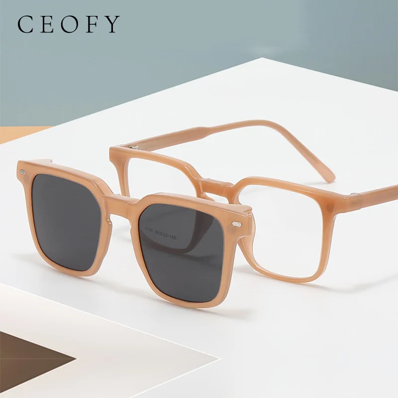 Ceofy Women Men Fashion Glasses Frame Polarized Sunglasses Clip Brand Design Optical Prescription Orange Brown Eyeglasses Frame
Ceofy Women Men Fashion Glasses Frame Polarized Sunglasses Clip Brand Design Optical Prescription Orange Brown Eyeglasses Frame