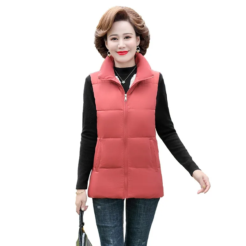 Middle-aged Women Winter Vests Thicken Velvet Cotton Vest Female Stand Collar Waistcoat Jacket Tops Plus Size 5XL
Middle-aged Women Winter Vests Thicken Velvet Cotton Vest Female Stand Collar Waistcoat Jacket Tops Plus Size 5XL