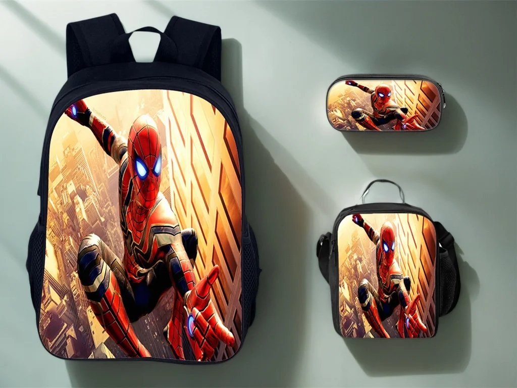 Unisex Child 3 Pcs Schoolbag Set Boy Girl Spider Man Backpack+Lunch Bag+Pencil Case,3 in 1 Knapsack for Student
Unisex Child 3 Pcs Schoolbag Set Boy Girl Spider Man Backpack+Lunch Bag+Pencil Case,3 in 1 Knapsack for Student
