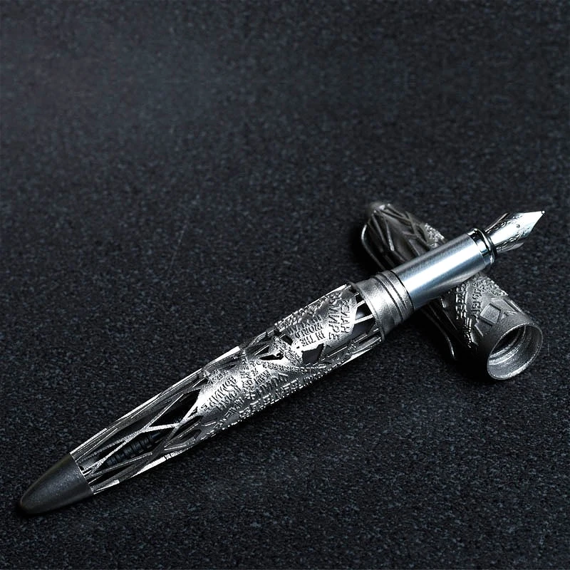 Перьевая ручка BOLITE Silver из нержавеющей стали с роскошной металлической 3D-печатью и выдолбленным дизайном, лезвие ручной работы, наконечник 0,5F
Перьевая ручка BOLITE Silver из нержавеющей стали с роскошной металлической 3D-печатью и выдолбленным дизайном, лезвие ручной работы, наконечник 0,5F