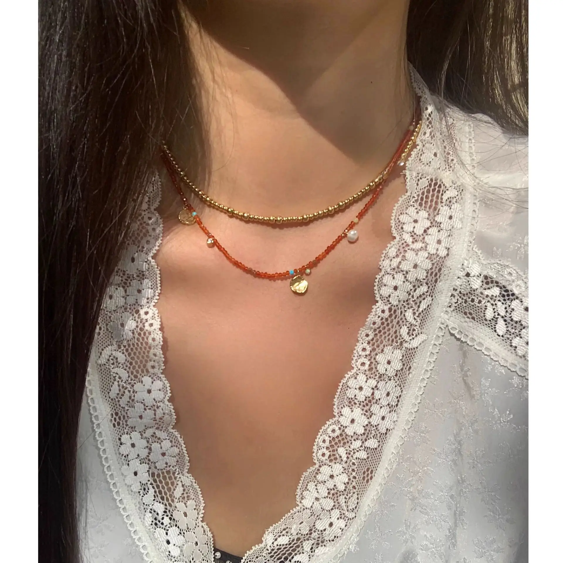 Withered Red Agate Fine Bead Necklace, Women's Retro High-end Collarbone Chain Jewelry Necklace Necklaces For Women
Withered Red Agate Fine Bead Necklace, Women's Retro High-end Collarbone Chain Jewelry Necklace Necklaces For Women