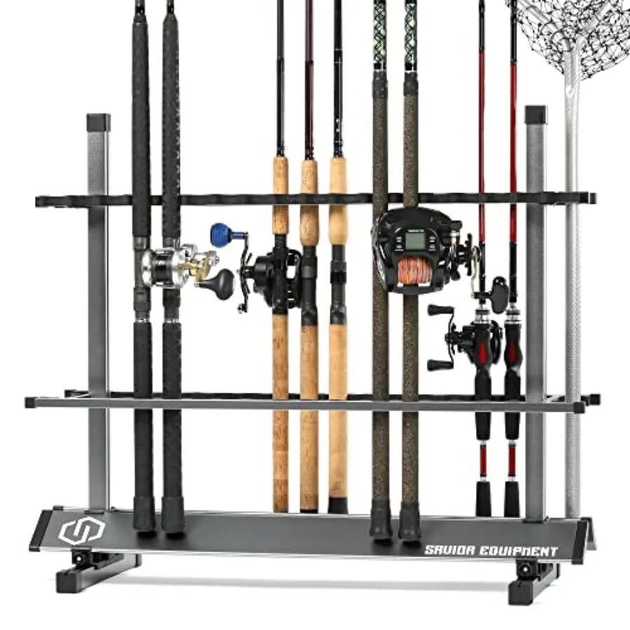 Fishing Rod Rack Holder Organizer 24-48 Slots to Hold Fresh Salt Water Spinning Rods and Reel Combo Lightweight Aluminum Vertic
Fishing Rod Rack Holder Organizer 24-48 Slots to Hold Fresh Salt Water Spinning Rods and Reel Combo Lightweight Aluminum Vertic