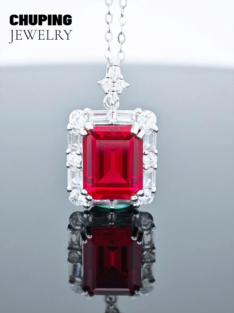 Chu Ping Fine Jewelry Lab Grown Ruby Emerald Cut S925 Silver Necklace with Classic Beauty and Exude Confidance On Any Occasion
Chu Ping Fine Jewelry Lab Grown Ruby Emerald Cut S925 Silver Necklace with Classic Beauty and Exude Confidance On Any Occasion