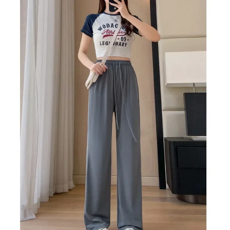 2025 New Spliced Elasticized High-waisted Drawstring Fashion Loose Minimalist Comfortable Casual Straight Pants Summer Women's
2025 New Spliced Elasticized High-waisted Drawstring Fashion Loose Minimalist Comfortable Casual Straight Pants Summer Women's