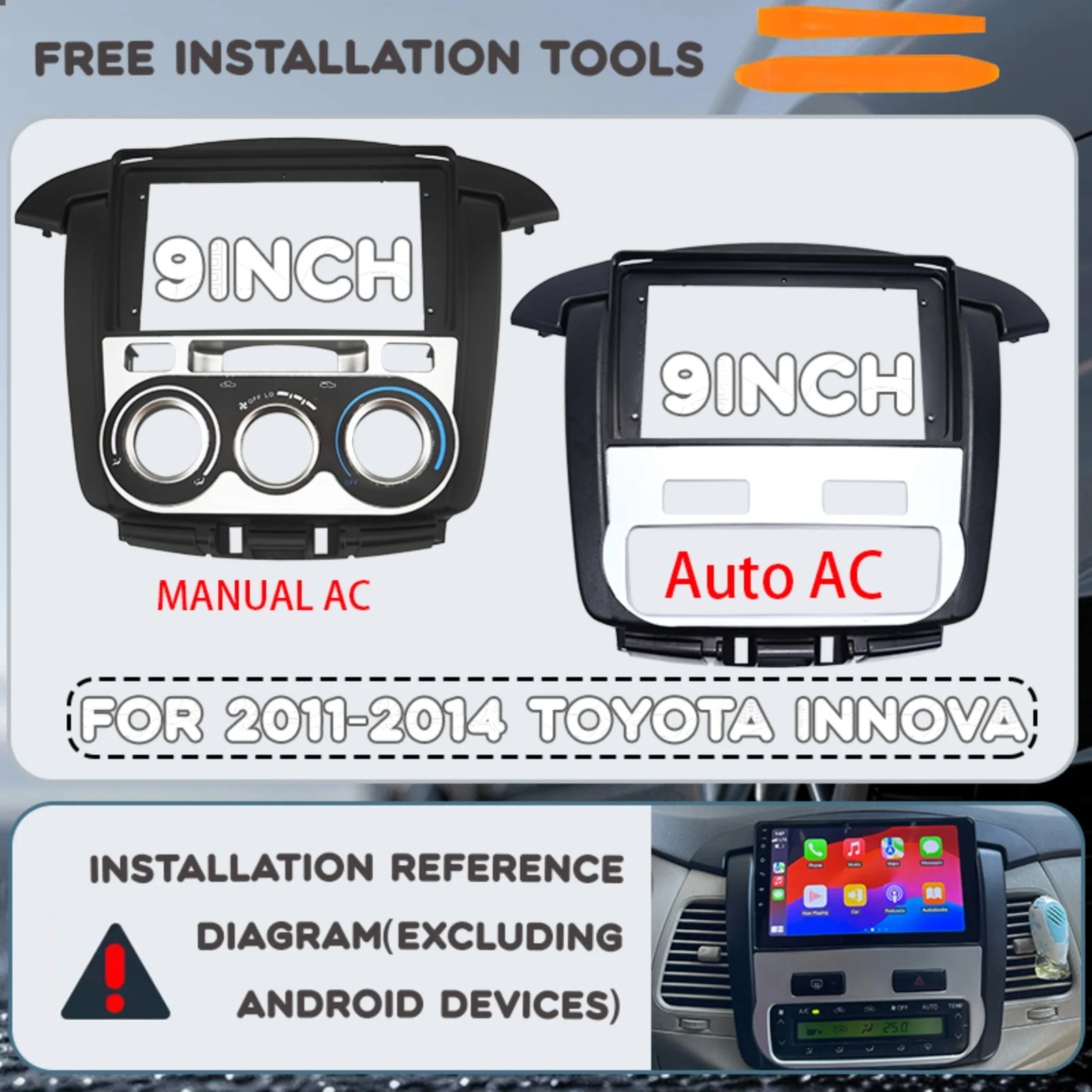2 Din Car For 2011-2014 Toyota Innova 9INCH Automotive panel Kit center console frame fascia dashboard plastic accessories a CD
2 Din Car For 2011-2014 Toyota Innova 9INCH Automotive panel Kit center console frame fascia dashboard plastic accessories a CD