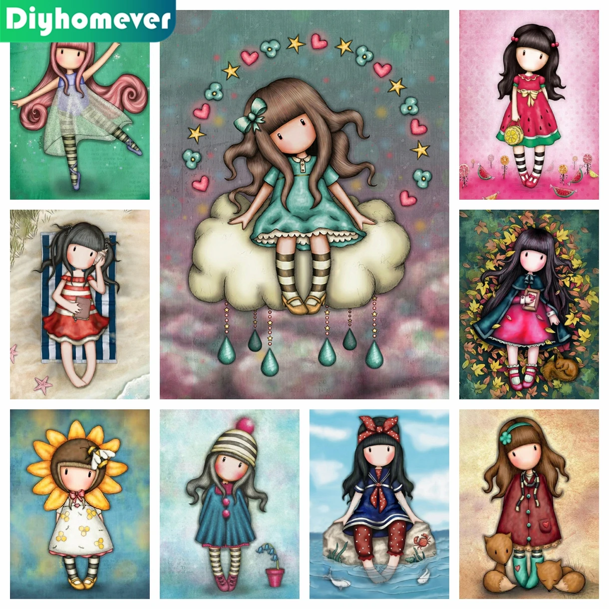 Cartoon Diamond Painting for Home Decor, Embroidery Art, Cross Stitch,Diy Mosaic Rhinestones, Cartoon Girl, Flower, Princess
Cartoon Diamond Painting for Home Decor, Embroidery Art, Cross Stitch,Diy Mosaic Rhinestones, Cartoon Girl, Flower, Princess