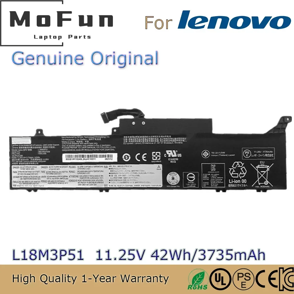 Brand New Original L18M3P51 11.25V 42Wh Laptop Battery for Lenovo ThinkPad E490S L18C3P51 L18M3P52 L18L3P51 SB10K97641 etc.
Brand New Original L18M3P51 11.25V 42Wh Laptop Battery for Lenovo ThinkPad E490S L18C3P51 L18M3P52 L18L3P51 SB10K97641 etc.
