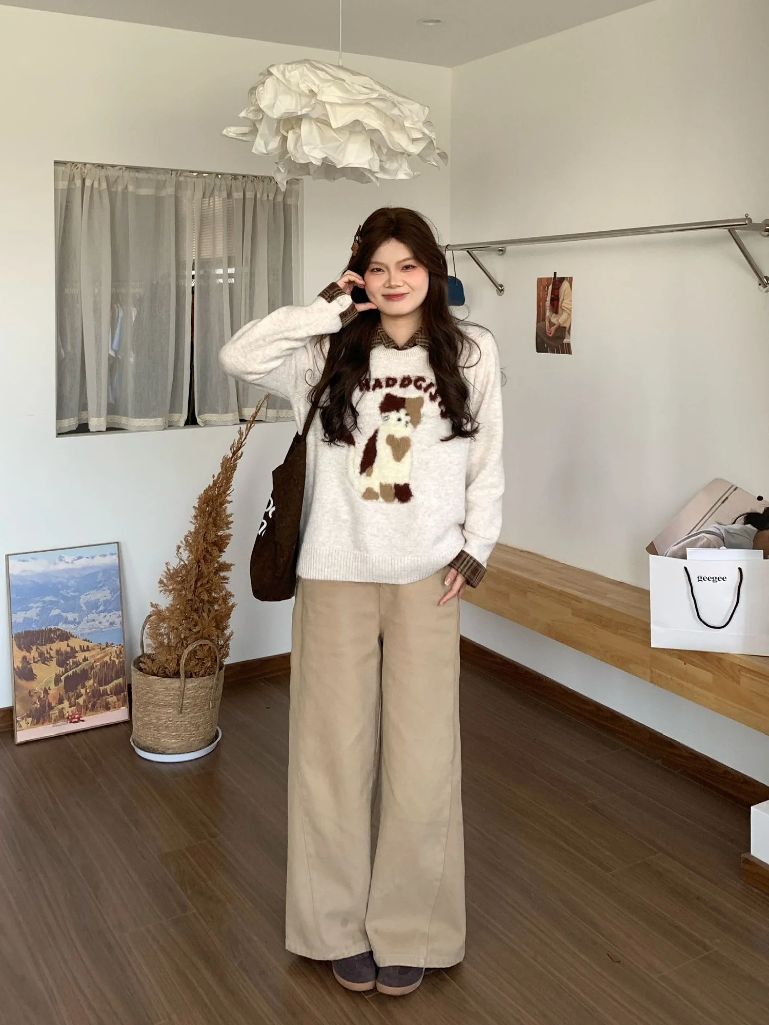 Мягкий утепленный вязаный свитер с мультяшным принтом в корейском стиле, большие размеры, зимний теплый, имитация двухслойности, с отложным воротником, свитшот в стиле мем
Мягкий утепленный вязаный свитер с мультяшным принтом в корейском стиле, большие размеры, зимний теплый, имитация двухслойности, с отложным воротником, свитшот в стиле мем