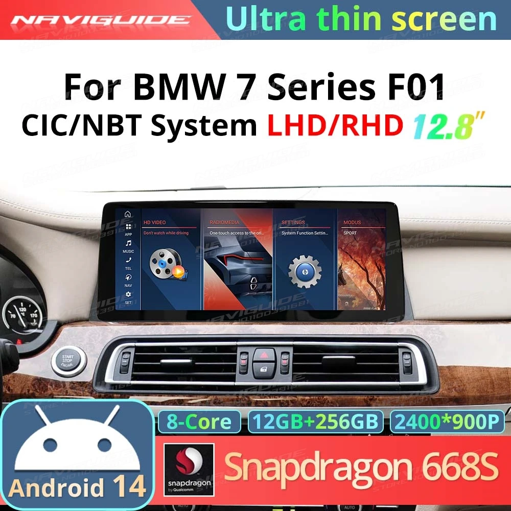 12.8" Android14 Ultra Thin Screen For BMW 7 Series 09-17 F01 CIC NBT System Car Multimedia Player Wireless Carplay Android Auto
12.8" Android14 Ultra Thin Screen For BMW 7 Series 09-17 F01 CIC NBT System Car Multimedia Player Wireless Carplay Android Auto