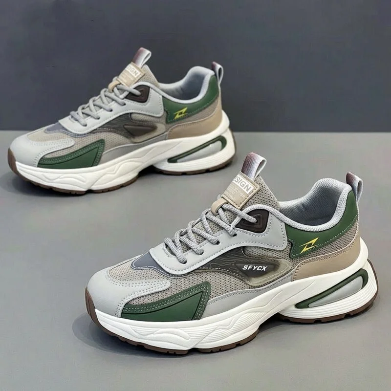 Men's Summer Breathable Mesh Sports Shoes Casual Running Shoes Anti-slip Thick Bottom Heightening Fashionable Dad Sneakers
Men's Summer Breathable Mesh Sports Shoes Casual Running Shoes Anti-slip Thick Bottom Heightening Fashionable Dad Sneakers