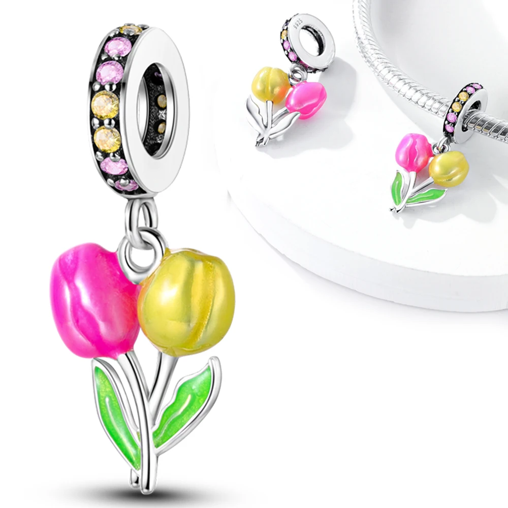 Оригинальные подвески из серебра 925 пробы, розово-желтого цвета, подвески в виде листьев тюльпана, подходят для подвесок, браслеты Plata 925, для женщин, изготовление ювелирных изделий своими руками
Оригинальные подвески из серебра 925 пробы, розово-желтого цвета, подвески в виде листьев тюльпана, подходят для подвесок, браслеты Plata 925, для женщин, изготовление ювелирных изделий своими руками