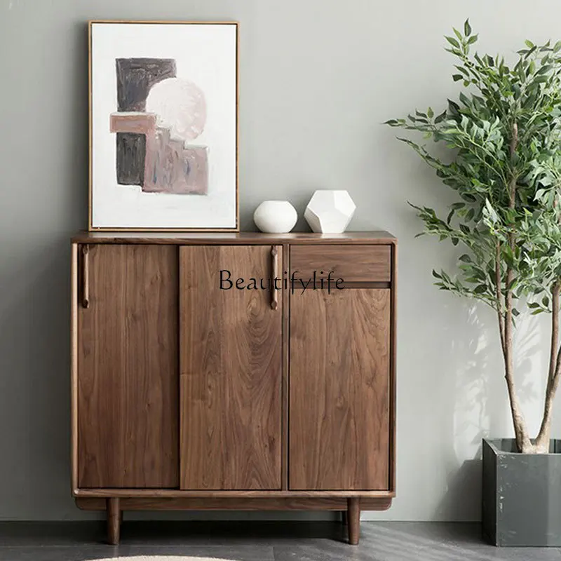 North American black walnut solid wood shoe cabinet large capacity storage cabinet
North American black walnut solid wood shoe cabinet large capacity storage cabinet